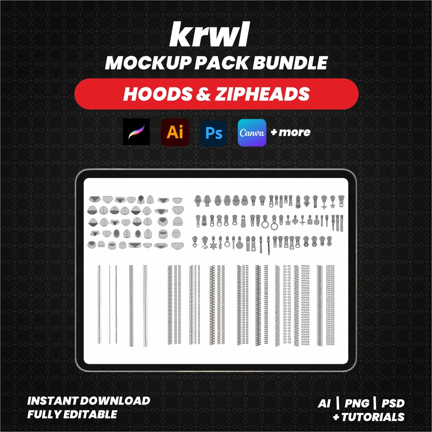 ADD ON PACK 1 - HOODS & ZIPS