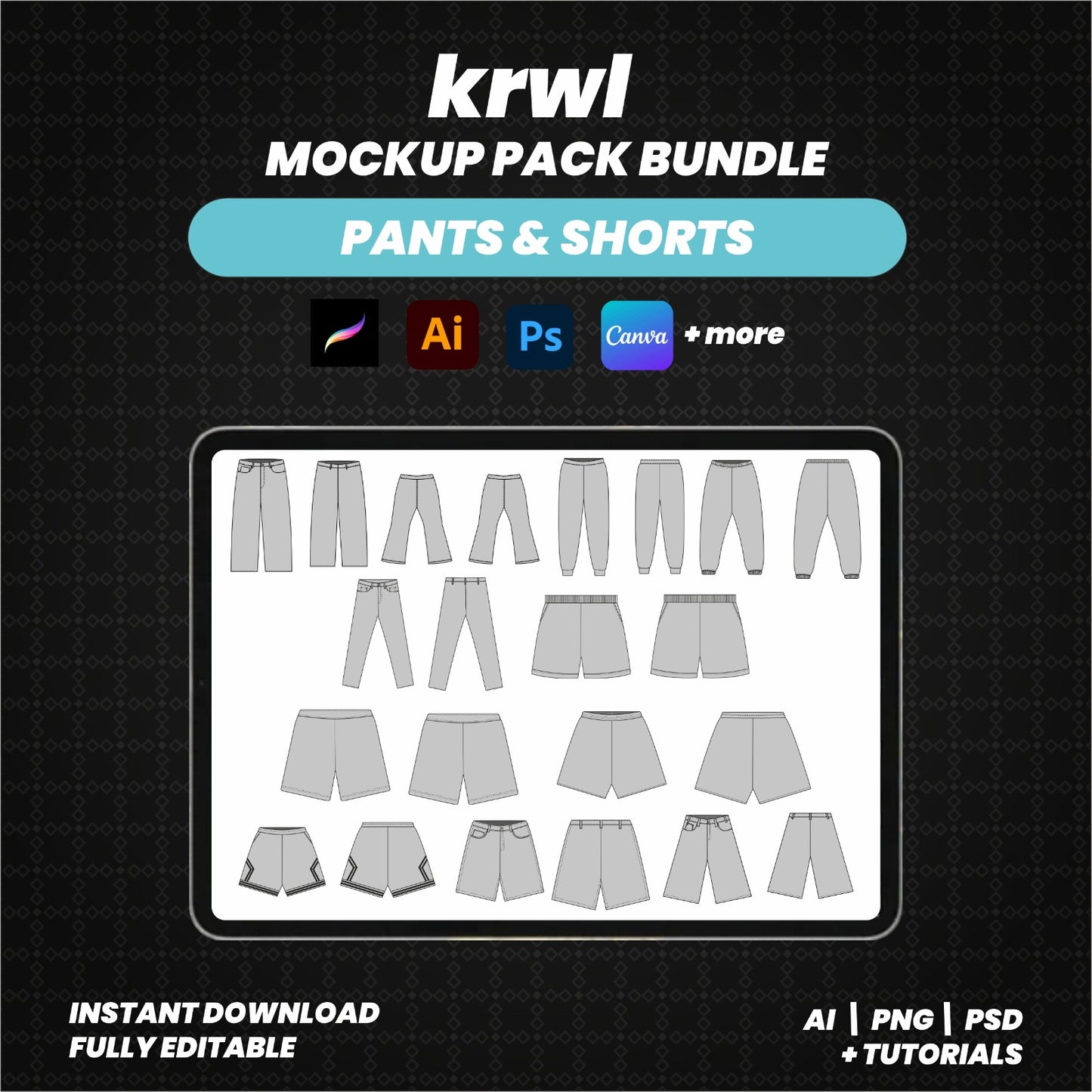 LOWER WEAR MOCKUP PACK - PANTS + SHORTS