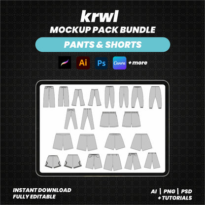 LOWER WEAR MOCKUP PACK - PANTS + SHORTS