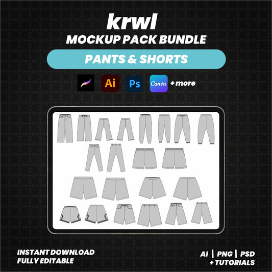 LOWER WEAR MOCKUP PACK - PANTS + SHORTS